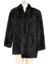 Black Corduroy Mink Coat Jacket arcadeshops.com
