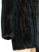 Black Corduroy Mink Coat Jacket arcadeshops.com