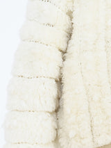 Ivory Chenille Shag Sweater Jacket arcadeshops.com