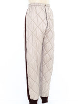 Quilted Beige Liner Pants Bottom arcadeshops.com