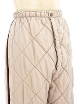 Quilted Beige Liner Pants Bottom arcadeshops.com
