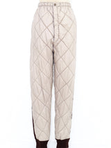 Quilted Beige Liner Pants Bottom arcadeshops.com