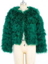 Emerald Marabou Feather Jacket Jacket arcadeshops.com