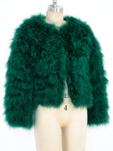Emerald Marabou Feather Jacket Jacket arcadeshops.com