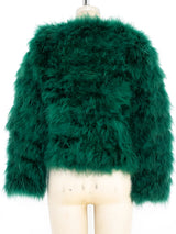Emerald Marabou Feather Jacket Jacket arcadeshops.com