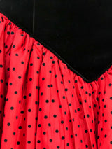 Black and Red Polka Dot Strapless Gown Dress arcadeshops.com