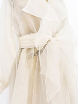 White Organza Coat Dress Jacket arcadeshops.com