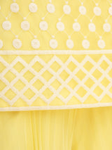 Yellow Chiffon Palazzo Jumpsuit Suit arcadeshops.com