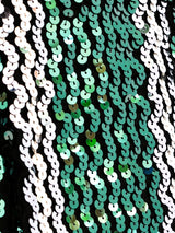 Striped Sequin One Sleeved Gown Dress arcadeshops.com