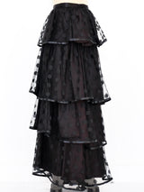 Tiered Polka Dot Tulle Skirt Bottom arcadeshops.com