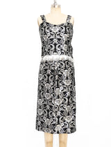 Silver Metallic Floral Ensemble Suit arcadeshops.com