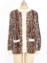 Leopard Print Cardigan Jacket arcadeshops.com