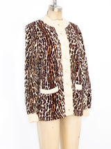 Leopard Print Cardigan Jacket arcadeshops.com