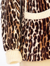 Leopard Print Cardigan Jacket arcadeshops.com