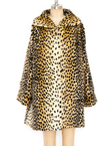 Faux Cheetah Fur Swing Coat Jacket arcadeshops.com