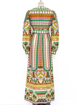 Malcolm Starr Graphic Print Maxi Dress Dress arcadeshops.com