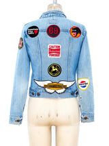 Patched Wrangler Denim Jacket Jacket arcadeshops.com