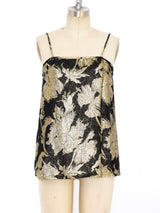 Adolfo Lurex Floral Tank Top arcadeshops.com