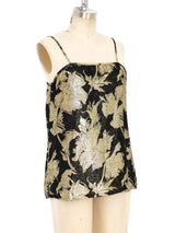 Adolfo Lurex Floral Tank Top arcadeshops.com