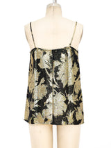 Adolfo Lurex Floral Tank Top arcadeshops.com