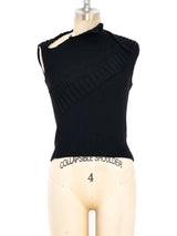 Plein Sud Asymetrical Cropped Sweater Top arcadeshops.com