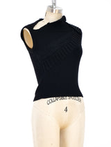 Plein Sud Asymetrical Cropped Sweater Top arcadeshops.com