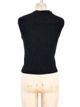 Plein Sud Asymetrical Cropped Sweater Top arcadeshops.com