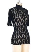 Jean Paul Gaultier Lace Mesh Top Top arcadeshops.com