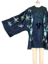 Floral and Butterfly Embroidered Kimono Jacket Jacket arcadeshops.com