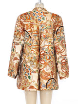 Metallic Silk Brocade Chinese Jacket Jacket arcadeshops.com