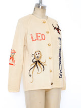 Zodiac Embroidered Cardigan Jacket arcadeshops.com
