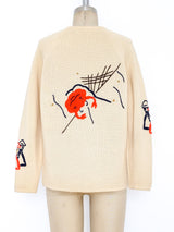 Zodiac Embroidered Cardigan Jacket arcadeshops.com