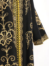 Button Front Embroidered Caftan Dress arcadeshops.com