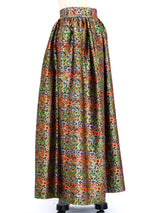 Metallic Brocade Maxi Skirt Bottom arcadeshops.com