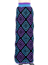 Granny Square Knit Maxi Skirt Bottom arcadeshops.com