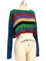 Rainbow Lurex Crop Top Top arcadeshops.com