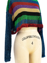 Rainbow Lurex Crop Top Top arcadeshops.com