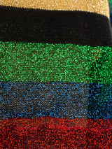 Rainbow Lurex Crop Top Top arcadeshops.com