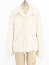 Ivory Yarn Shag Jacket Jacket arcadeshops.com