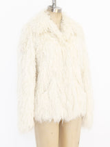 Ivory Yarn Shag Jacket Jacket arcadeshops.com