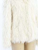 Ivory Yarn Shag Jacket Jacket arcadeshops.com