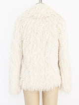 Ivory Yarn Shag Jacket Jacket arcadeshops.com