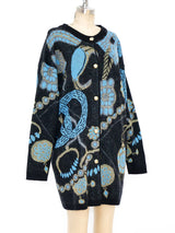 Metallic Intarsia Cardigan Jacket arcadeshops.com