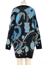 Metallic Intarsia Cardigan Jacket arcadeshops.com