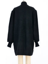 Lace Embellished Black Angora Jacket Jacket arcadeshops.com