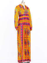 Multicolor Feather Print Jersey Dress Dress arcadeshops.com