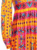 Multicolor Feather Print Jersey Dress Dress arcadeshops.com