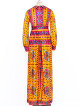 Multicolor Feather Print Jersey Dress Dress arcadeshops.com