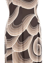 Naeem Khan Beaded Swirl Slip Dress Dress arcadeshops.com