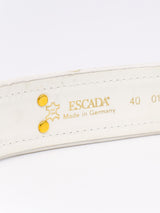 Escada Leather Belt with Column Motif Accessory arcadeshops.com
